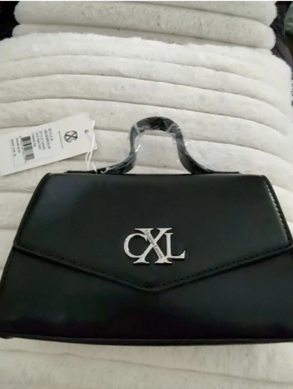 CXL By Christian Lacroix Laine Matte Patent Crossbody Bag in Black
